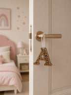 Lettre de porte personnalisée léopard