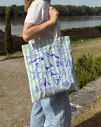 Totebag rayé "illustrations"